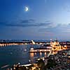 Aerial view of Venice city at evening