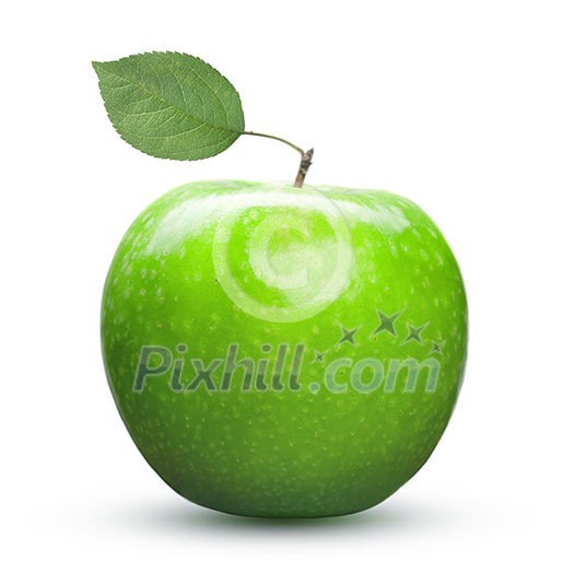 green apple isolated on white