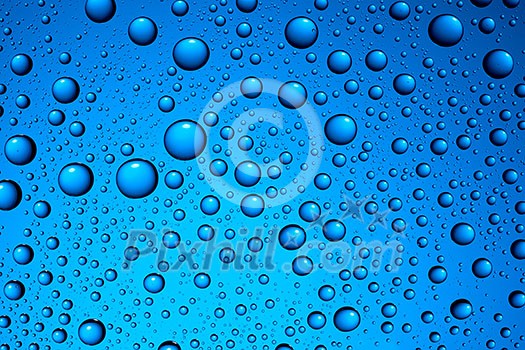 water drops on blue water drops on blue