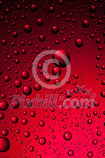water drops on red water drops on red