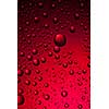 water drops on red