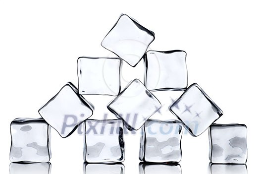 ice cubes isolated on white ice cubes isolated on white