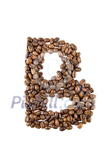 coffee letter isolated on white coffee letter isolated on white