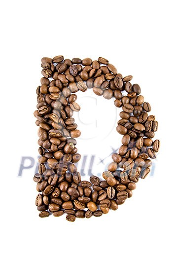 coffee letter isolated on white coffee letter isolated on white