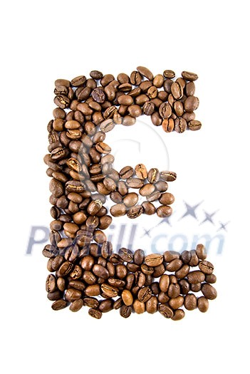 coffee letter isolated on white coffee letter isolated on white