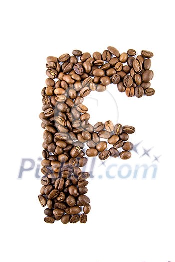 coffee letter isolated on white coffee letter isolated on white