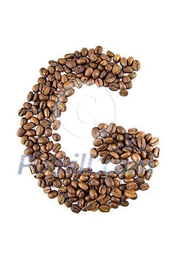 coffee letter isolated on white coffee letter isolated on white