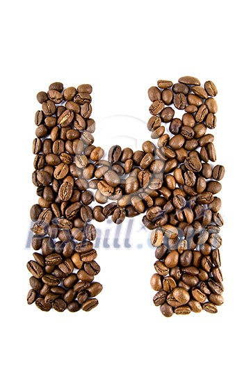 coffee letter isolated on white coffee letter isolated on white