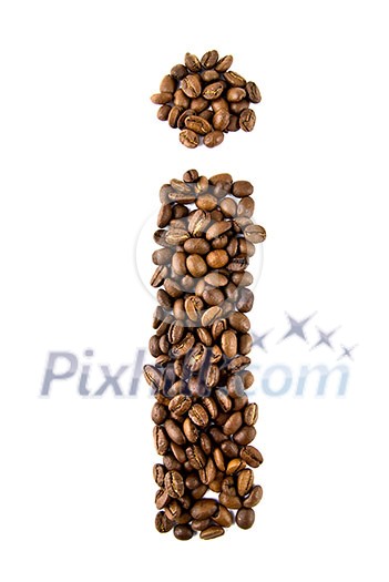 coffee letter isolated on white coffee letter isolated on white