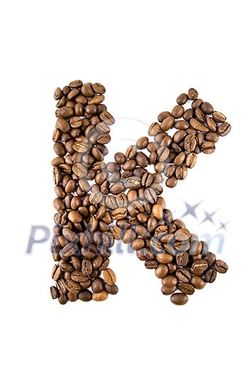 coffee letter isolated on white coffee letter isolated on white