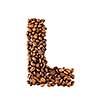 coffee letter isolated on white