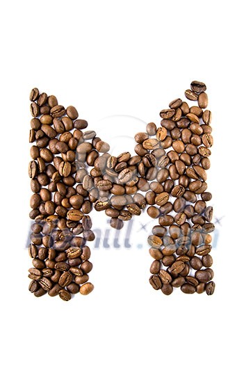 coffee letter isolated on white coffee letter isolated on white