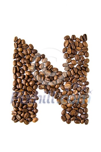 coffee letter isolated on white coffee letter isolated on white