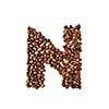 coffee letter isolated on white