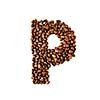 coffee letter isolated on white