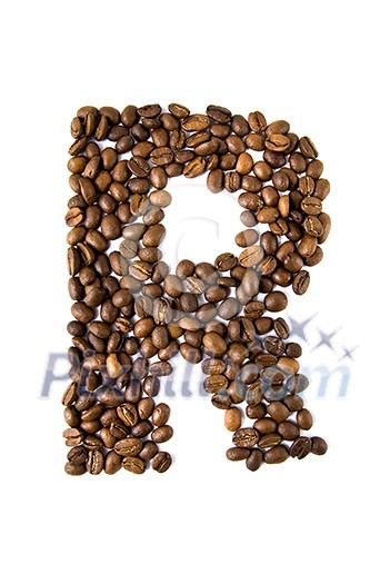 coffee letter isolated on white coffee letter isolated on white