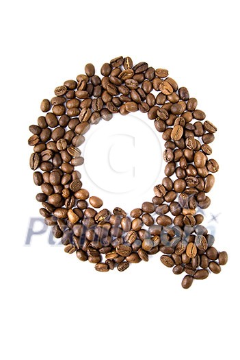 coffee letter isolated on white coffee letter isolated on white