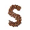 coffee letter isolated on white
