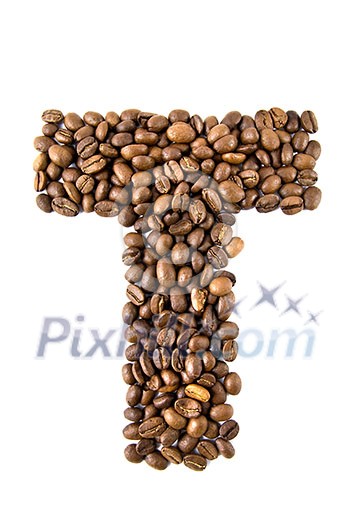 coffee letter isolated on white coffee letter isolated on white