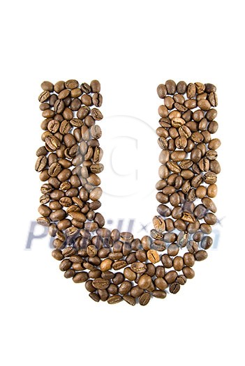 coffee letter isolated on white coffee letter isolated on white