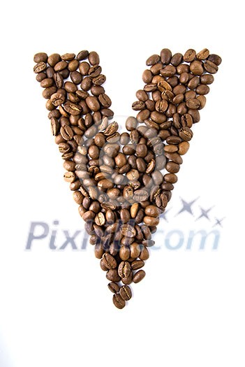 coffee letter isolated on white coffee letter isolated on white
