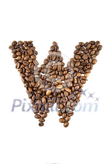 coffee letter isolated on white coffee letter isolated on white