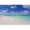tropical beach nature landscape with white sand at summer