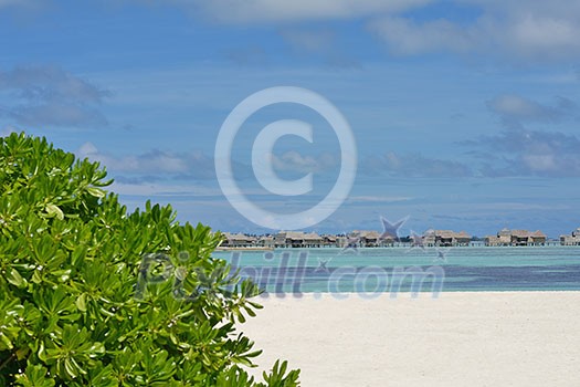 tropical water home villas resort on Maldives island at summer vacation tropical water home villas resort on Maldives island at summer vacation