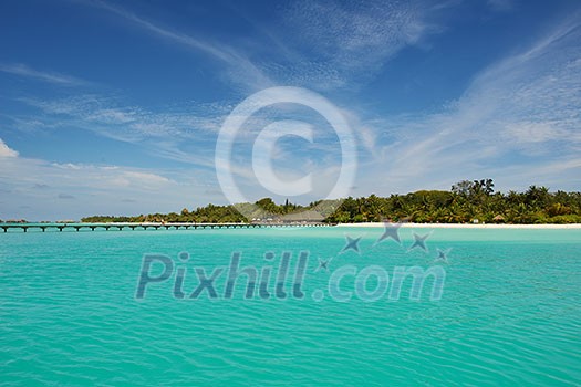 tropical beach with white sand at summer tropical beach with white sand at summer