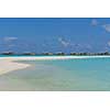 tropical beach nature landscape with white sand at summer