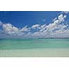 tropical beach nature landscape scene with white sand at summer