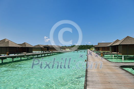 tropical water home villas resort on Maldives island at summer vacation tropical water home villas resort on Maldives island at summer vacation