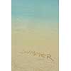 tropical beach nature landscape scene with white sand at summer