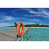 tropical beach nature landscape with white sand at summer