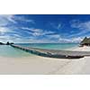 tropical beach nature landscape with white sand at summer
