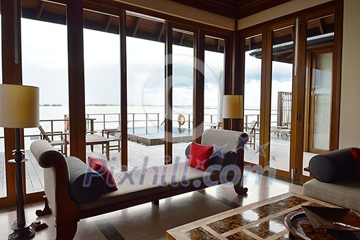 tropical water home villas resort on Maldives island at summer vacation tropical water home villas resort on Maldives island at summer vacation