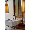 Luxury modern beautoful bathroom suite indoor