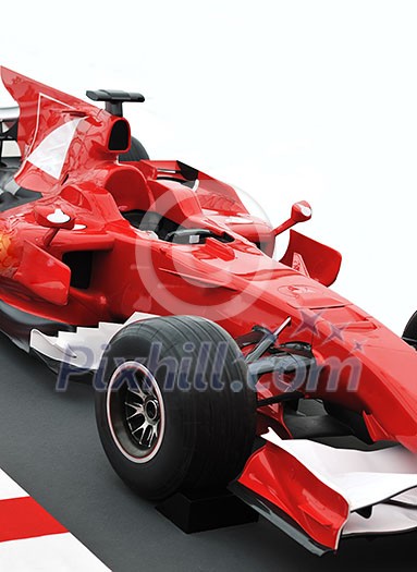formel 1 one auto fast red car isolated on white background in studio representing power and speed concept formel 1 one auto fast red car isolated on white background in studio representing power and speed concept