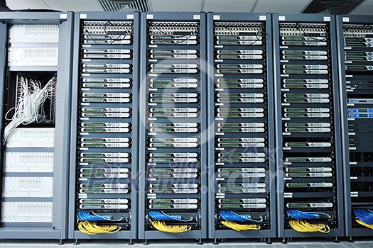 network server room with computers for digital tv ip communications and internet network server room with computers for digital tv ip communications and internet