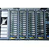 network server room with computers for digital tv ip communications and internet