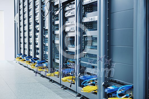 network server room with computers for digital tv ip communications and internet network server room with computers for digital tv ip communications and internet