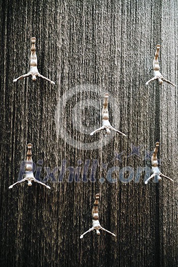 waterfall wit abstract people figures art waterfall wit abstract people figures art
