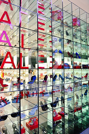 woman shoes in mall market store on sale woman shoes in mall market store on sale