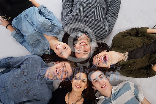 happy teens people group isolated on white background happy teens people group isolated on white background