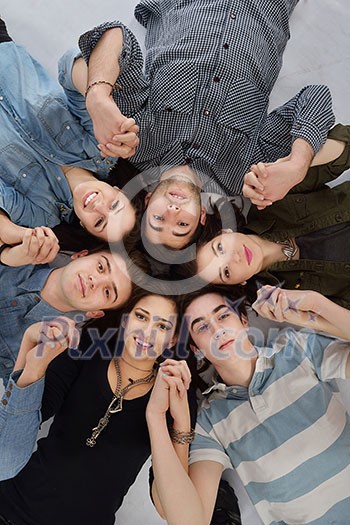 happy teens people group isolated on white background happy teens people group isolated on white background