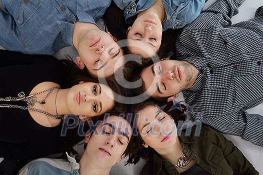 happy teens people group isolated on white background happy teens people group isolated on white background