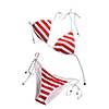 red woman swimming suit isolated on white
