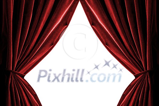 violet curtains isolated on white violet curtains isolated on white