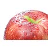 red apple with water drops isolated on white