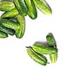 green cucumbers isolated on white